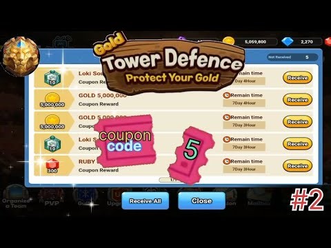 Gold tower defense m 5 coupon codes| #2| "PAPAOUTAI"| #goldtowerdefense