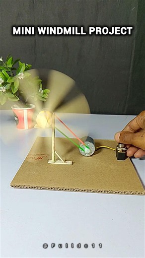 HOW TO MAKE A MINI WINDMILL USING DC MOTOR EASY SCIENCE PROJECT