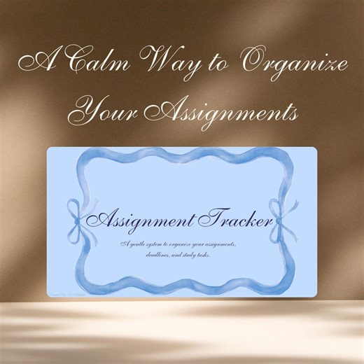 Assignment Tracker Minimal Student Planner | Homework Organizer