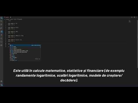 Funcția log() în PHP (ln și baza 10)