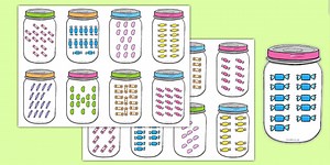 Sweets In Jar Conceptual Subitising Cards 10-20