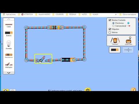 Circuitos eléctricos de Corriente Continua (CC) en simulador PHET