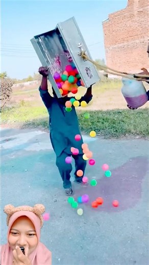 Uncle's Most Daring Prank! Throwing the Ball, the Water Turns RED😱‼️#shorts #dubbing #memes