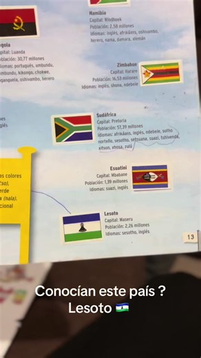 Lesoto 🇱🇸 📚🌍 #datocurioso #geografia