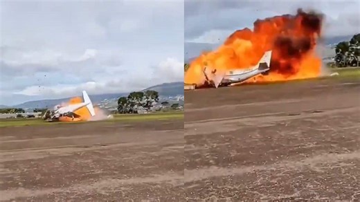 Plane Crashes Moments After Take-Off In Venezuela, Bursts Into Flames | Terrifying Video Captures The Chaos