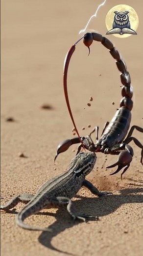 Scorpion attack on lizard #shorts #animalvideo #scorpion #lizard #attack