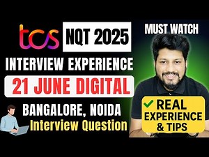 🔥 TCS NQT 3 Digital Interview Experience 21 June 2025 | Full Process, Questions & Tips 🔥