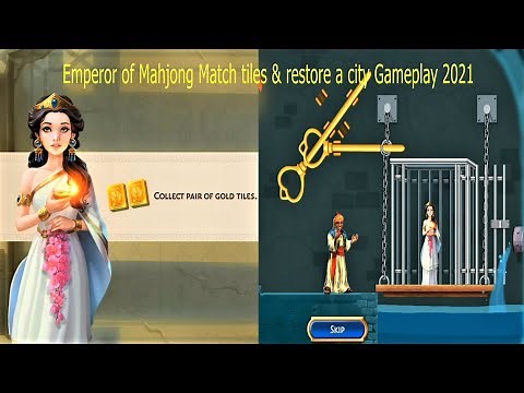 Emperor of Mahjong Match tiles & restore a city walkthrough 2021 #gameplay