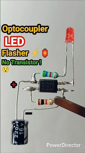 LED flasher ⚡ Circuit Using Optocoupler ll #optocoupler 3.7v battery 💥#circuit #electronicsproject