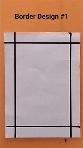 Simple Border Design for Beginners | Easy Drawing #Shorts