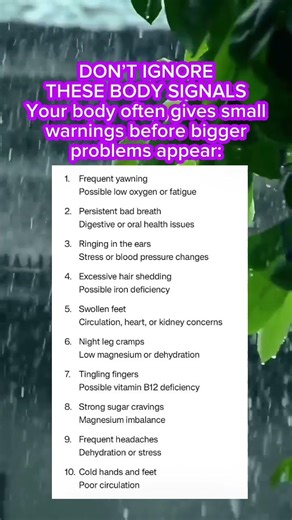 Don’t Ignore These Body Signals ⚠️ Early Signs Your Body Needs Attention