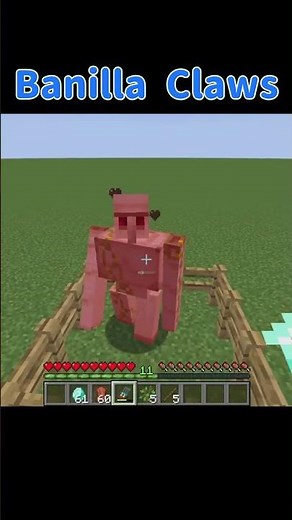 【Minecraft】攻撃速度が超早い！！他にもちょっとした機能がある武器を追加するMOD『Banilla Claws』を紹介【MOD紹介】#shorts