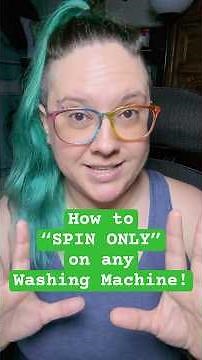 How to do a "SPIN ONLY" cycle on a washing machine WITHOUT adding extra water! #laundry #cleaning