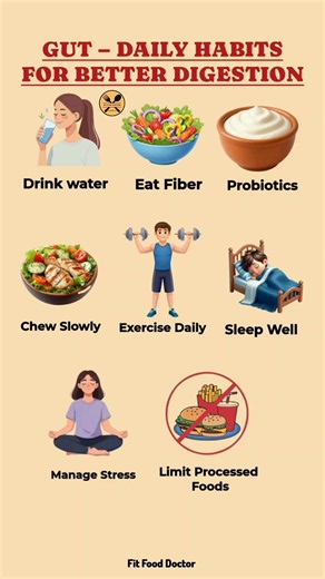 Daily Habits for Better Digestion & a Healthier Gut | Gut Health Tips #health #guthealth #wellness