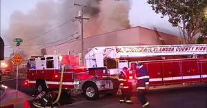 San Leandro upholstery shop fire fully contained but structure unstable