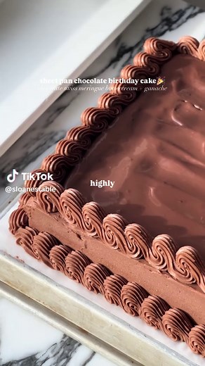 Delicious Sheet Pan Chocolate Birthday Cake Recipe