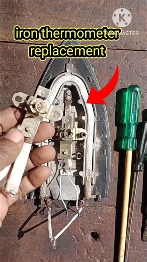 Homemad iron thermostat repair ll iron thermostat setting ll iron thermostat connection #shorts