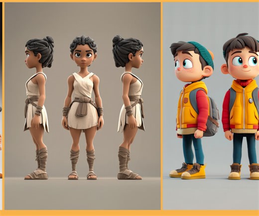 ArtStation - 505 Anime 3D Character Turnaround | Artworks