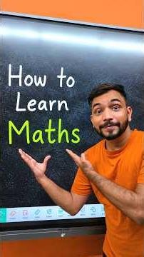 How to Learn Math #mathematics #basicmaths #maths #explain4u #study #shorts #math #learnmaths