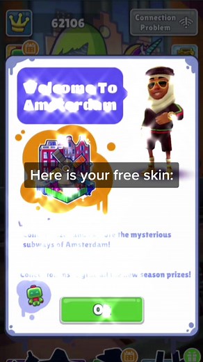 how to get a free skin on subway surfers!!
