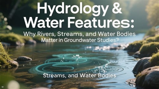 𝐇𝐲𝐝𝐫𝐨𝐥𝐨𝐠𝐲 & 𝐖𝐚𝐭𝐞𝐫 𝐅𝐞𝐚𝐭𝐮𝐫𝐞𝐬: 𝐖𝐡𝐲 𝐑𝐢𝐯𝐞𝐫𝐬, 𝐒𝐭𝐫𝐞𝐚𝐦𝐬, 𝐚𝐧𝐝 𝐖𝐚𝐭𝐞𝐫 𝐁𝐨𝐝𝐢𝐞𝐬 𝐌𝐚𝐭𝐭𝐞𝐫 𝐢𝐧 𝐆𝐫𝐨𝐮𝐧𝐝𝐰𝐚𝐭𝐞𝐫 𝐒𝐭𝐮𝐝𝐢𝐞𝐬 Rivers and streams don’t just flow above ground—they breathe life into the water hidden below. Every drop that seeps through a riverbed feeds aquifers, sustains wells, and keeps our ecosystems alive. Groundwater and surface water are one interconnected system that sustains life in ways we often overlook. How do you think we 