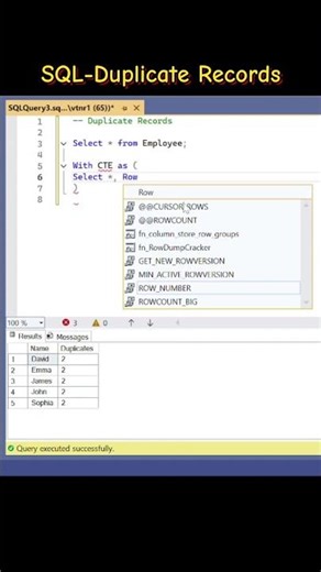 SQL Duplicate Records 🔥 Find & Delete duplicates in 30 Seconds. #dotnet #coding #sql #sqlserver