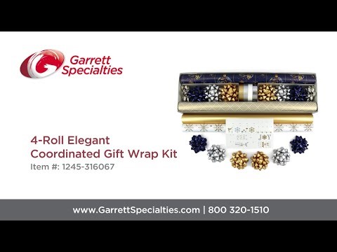 4 Roll Elegant Coordinated Gift Wrap Kit