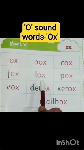 'O' sound words, - Ox family word #youtubeshorts #shortsviral #shortsfeed #englishspelling #teacher