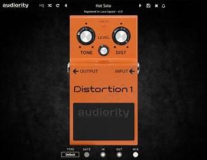 Distortion 1 by Audiority - Distortion Plugin VST VST3 Audio Unit AAX CLAP