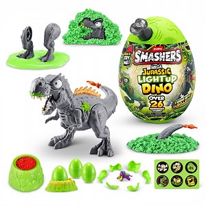 Smashers Mega Jurassic Light up Dino Egg by ZURU T-Rex or Spino Dinosaur Toy for Child 3 Years and up
