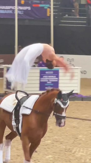 Equestrian sport meets dance gymnastics🔥👏🏻 Have you heard of Equestrian Vaulting? 💪🏼🏆 #fy #sport #athletes #fy #equestrian #topsport #vaulting #voltige #voltigieren