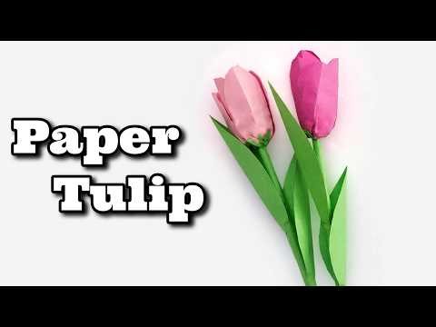 Easy Paper Tulip 🌷 | DIY Paper Flower Tutorial | Art & Craft by Anu