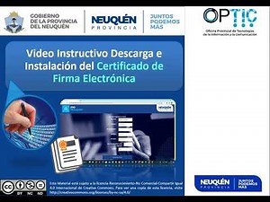 Video Instructivo Descargar e instalar Certificado de Firma Electrónica