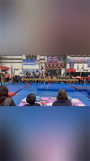 Aubree Xcel Bronze on beam at Frosty Frenzy#bronze #gymnastics #maryland #competition #beam #gym