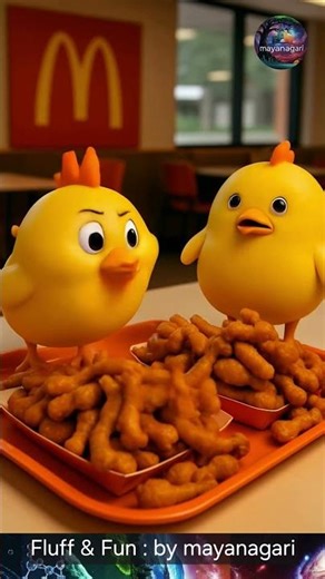 Cartoon Chicks VOMIT Nuggets at McDonald's! Funny Chickens Eat Too Much! Epic Food Fail Animation