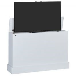 Petite in White Finish TV Lift Cabinet