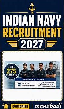Indian Navy Recruitment 2027 | Agniveer SSR, MR & Officer Entry | Eligibility, Selection & Apply