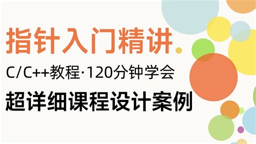 【C/C  知识讲解】C语言指针入门精讲！从零开始带你搞懂C语言重难点指针！通俗易懂丨视频教程