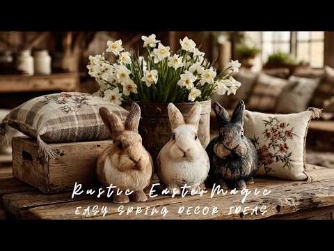 Easy Rustic Easter Decor Ideas for a Beautiful Spring Home | Cozy Farmhouse Easter Decorating