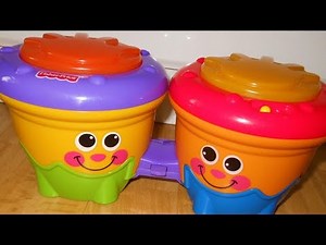 Go Baby Go! Fisher-Price Crawl-Along Drum Roll. 2 in 1 musical and light up toy