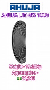 Ahuja_L18_SW_1000_Watt_speaker_price_2025#original#sound#speaker​_#djspeaker​#soundsystm#shortvideo | Golu Babu