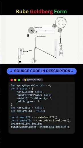 Rube Goldberg Form – Chain Reaction Submit! #coding #programming #rubegoldbergmachine #rubegoldberg