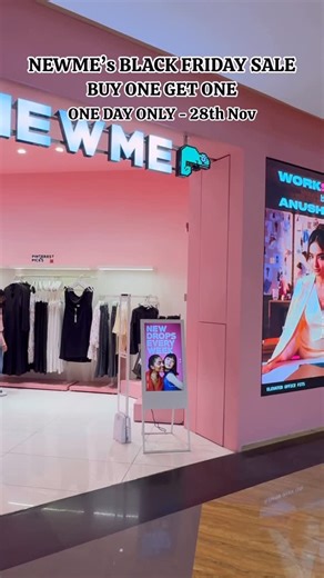 Meghaa choithani | content creator on Instagram: "NEWME’s BLACK FRIDAY SALE is here , but only for one day 28th November 🤩 Buy one Get one across web/app& stores!! Available at NEWME’s AMNORA MALL PUNE #newmestore #onlysalethatmatters @newme.stores @newme.asia"