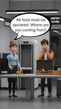Learn English Through Real Airport Customs Mistakes and Consequences B1 B2 #englishconversation