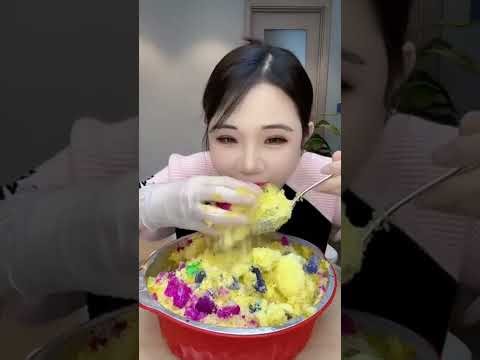 10 Minutes Satisfying With Food | ASMR Eating Colorful Food With Crunchy Sounds