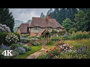 Lost in a Rain Soaked Old Cottage Garden | Let the Summer Rain Carry Your Worries Away with Birds