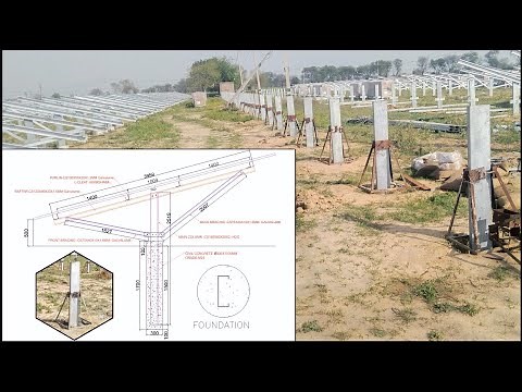 Explaining Solar Structure Installation With Ground Mounted Solar Project & Pile Foundation Casting