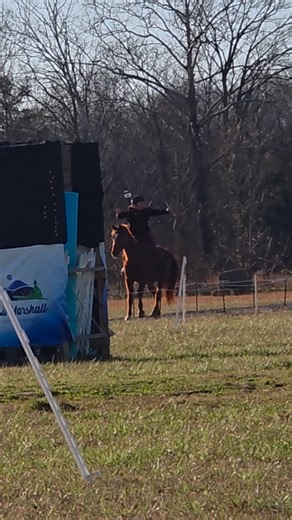 Winter mounted archery training for the 2026 competition season is already underway! #mountedarchery #horsebackarchery #crosscountry #hunt #training | Elizabeth Gonzalez Tinnan