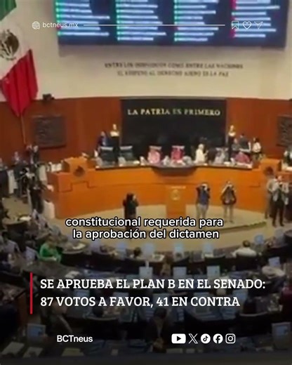 #BreakingNews | #PlanB was approved in general with 87 votes in favor and 41 against.