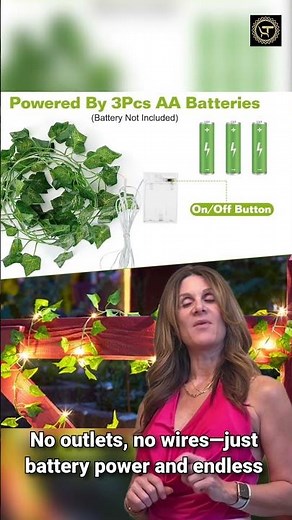 Artificial Ivy String Lights | 360 Leaf + 100 LED Battery Fairy Lamp for Magical Home!